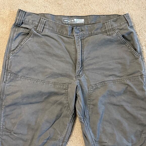 Carhartt Pants Double Knee Rugged Flex Relaxed Fit Mens Work Canvas 36x29 EUC - Picture 8 of 12